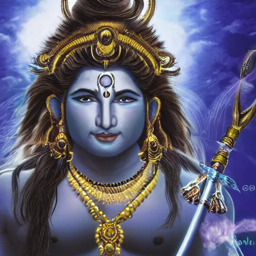 Image similar to a realistic photo of shiva