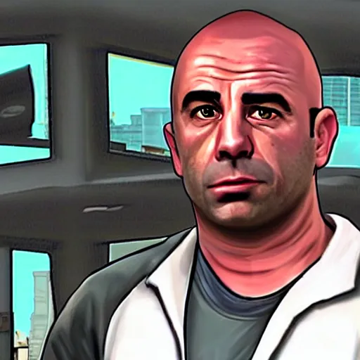 Prompt: Joe Rogan as a playable character in Grand theft auto