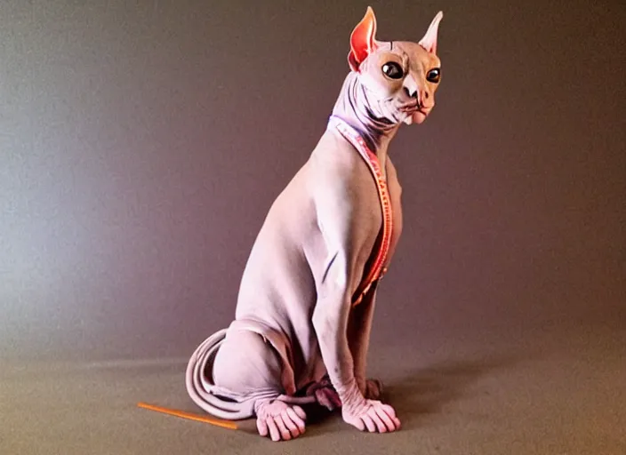 Image similar to sphynx cat as a samurai