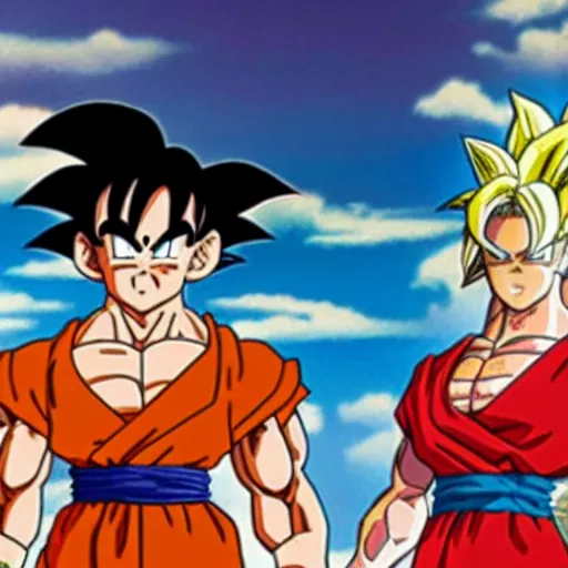 Image similar to goku and chi - chi finally settle down and buy a home