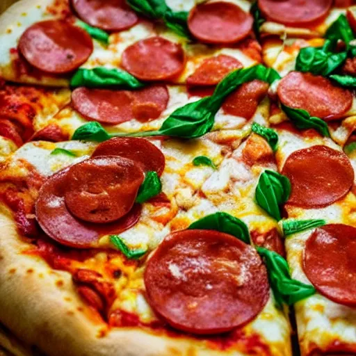 Prompt: a close up shot of a new york style pizza with a big black fly laying on top, extremely realistic, very crisp details, photo realistic, trending on instagram, soft colors