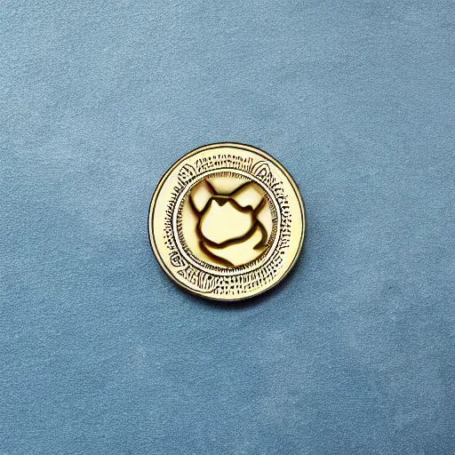 Prompt: Cat holding with a coin. Professional logo, Pictorial logo, epic design.
