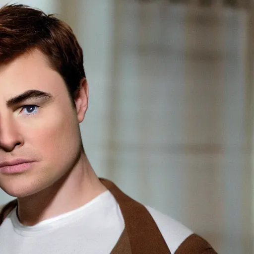 Image similar to A still of Seth MacFarlane as Carlisle Cullen in Twilight (2008), golden eyes