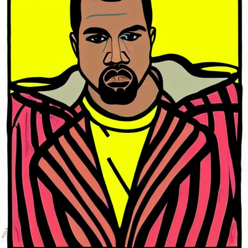 Image similar to Kanye West by Roy Lichtenstein