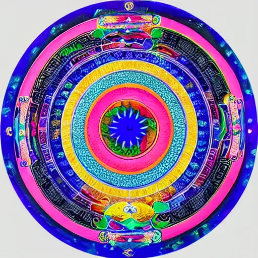 Prompt: A gorgeous bagua yin and yang maha mandala, a model of the universe, mysticism, all things in the universe, multiverse, parallel universe, metaverse