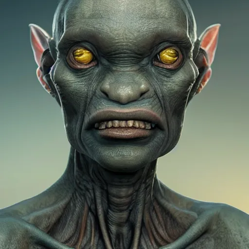 Prompt: a highly detailed digital image of a grotesque human-alien hybrid, frontal facing by Andrew Chiampo, artstation, and Frederik Heyman, extremely detailed woman, stunning volumetric lighting, hyper realism, fantasy 4k