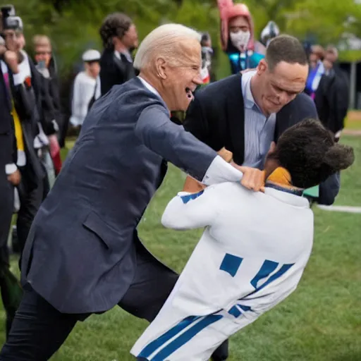 Image similar to joe biden tackling joe biden