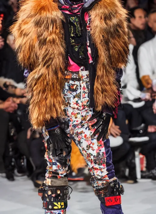 Prompt: hyperrealistic and heavy detailed moncler runway show of lil uzi vert, leica sl 2 5 0 mm, vivid color, high quality, high textured, real life