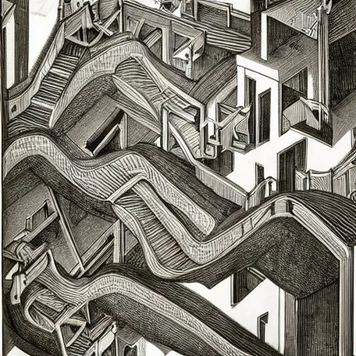 Image similar to Escher landscape