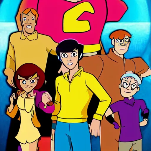 Prompt: bootleg scooby doo mystery inc