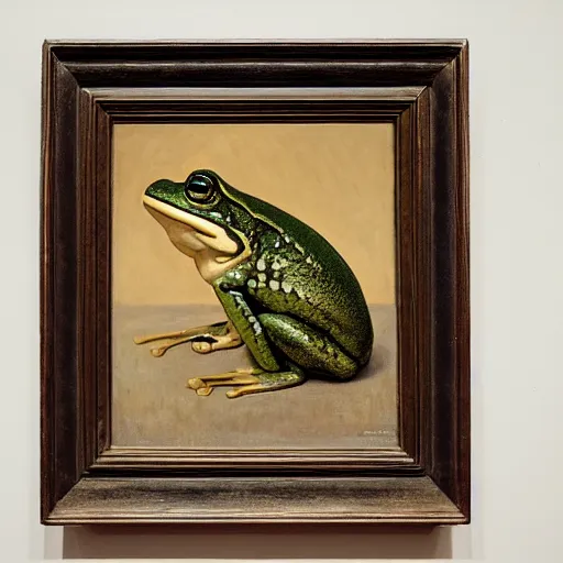 Image similar to Portrait of a frog, Oil on canvas, Musée d'Orsay catalog