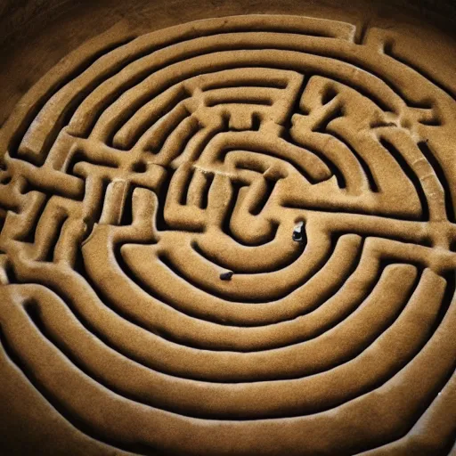 Image similar to thief lost in a labyrinthe of potatoes