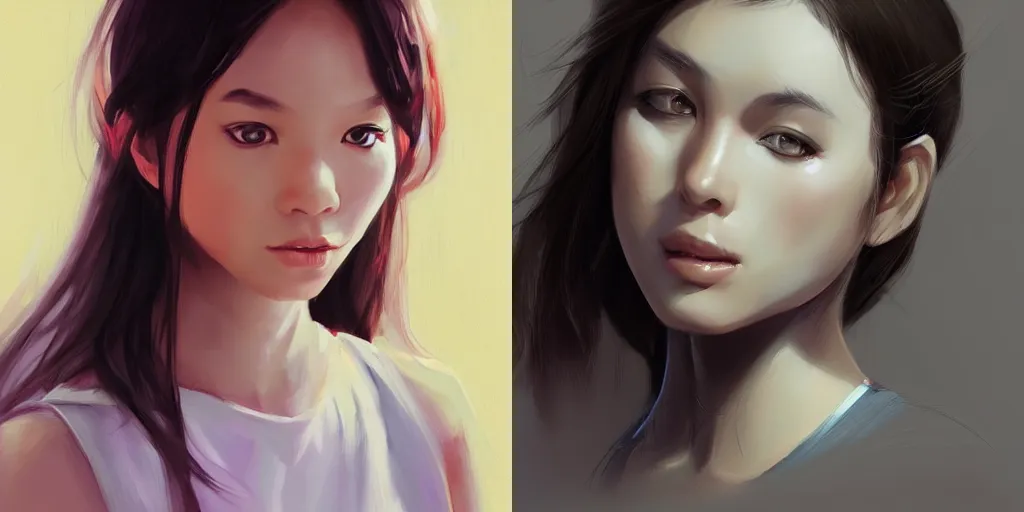 Prompt: girl portrait study by kev chan, trending featured on artstation