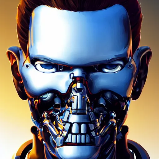 Image similar to face icon stylized minimalist terminator genysis, loftis, cory behance hd by jesper ejsing, by rhads, makoto shinkai and lois van baarle, ilya kuvshinov, rossdraws global illumination