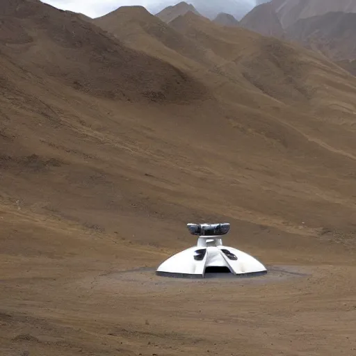 Prompt: An alien spacecraft landed in Peru