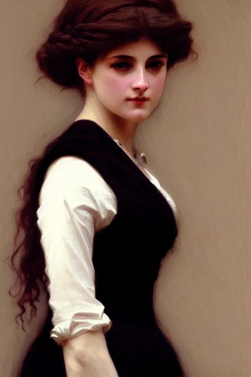 Image similar to victorian lady, painting by bouguereau, detailed art, artstation