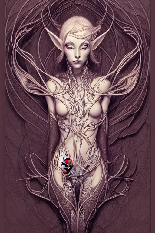 Prompt: digital art, centered elven ,intricate, veins, by James Jean and by artgerm , ultradetailed, charachter design, concept art, trending on artstation,