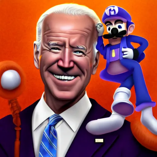 Prompt: joe biden as waluigi, cinematic, featured on artstation, award winning