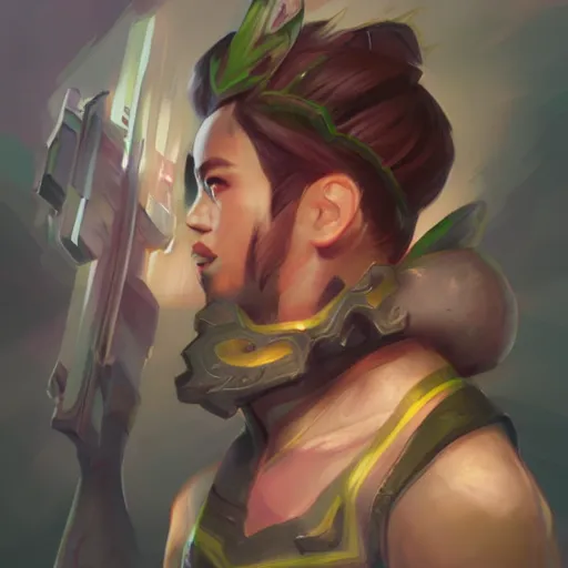 Image similar to portrait of streamer sykkuno, twitch tv, matte painting by ross tran, artstation