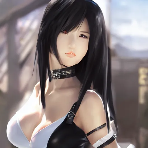 Image similar to alternate outfit of tifa lockhart by wlop, rossdraws, mingchen shen, bangkuart, sakimichan, yan gisuka, jeongseok lee, artstation, 4k