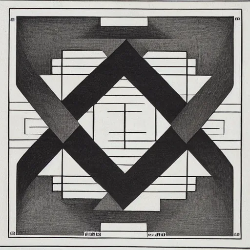 Image similar to “Infinite eyes, geometric art by M.C. Escher, lithograph, 1959”