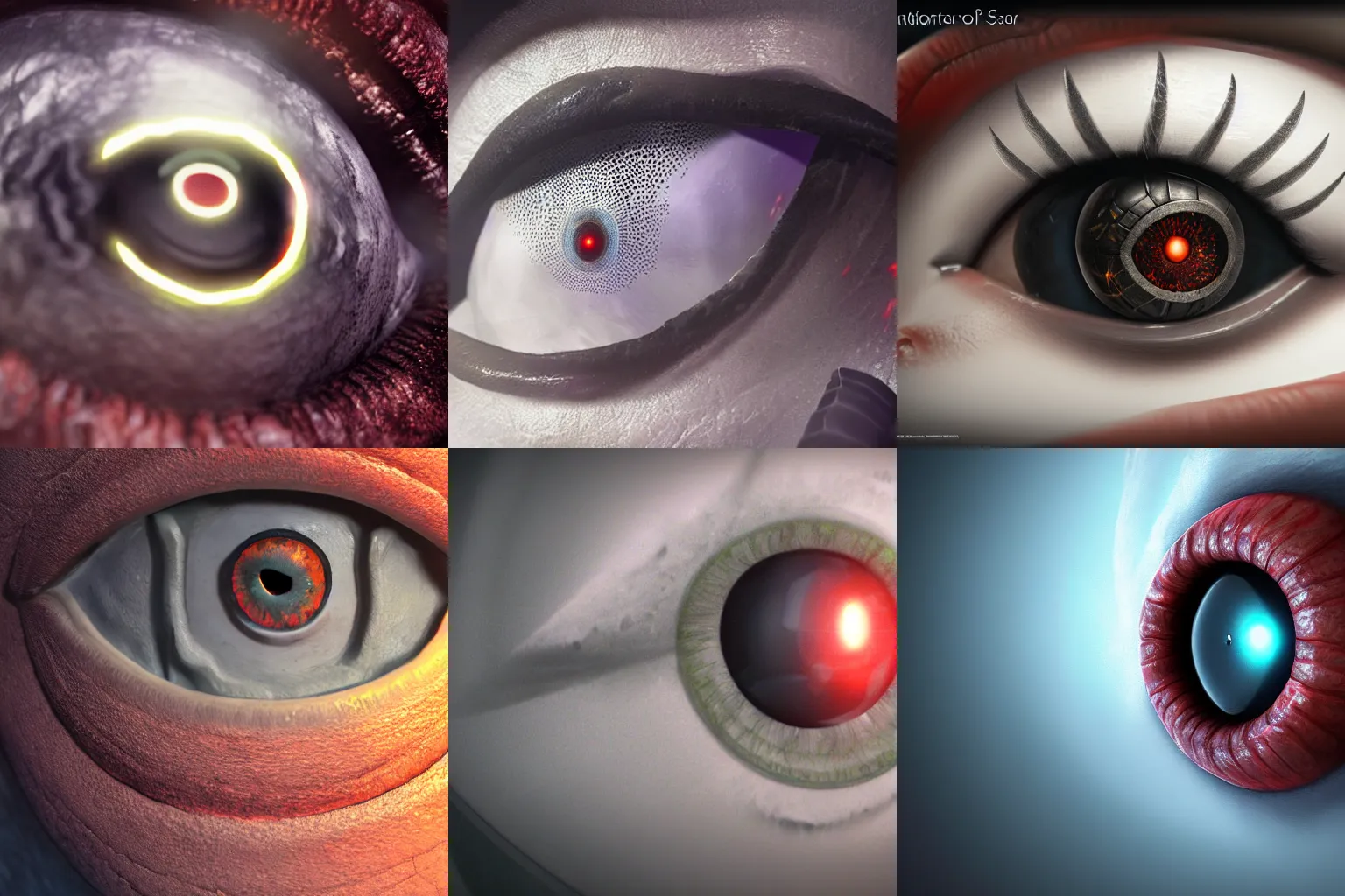 Prompt: eye of sauron, octane render, artstation trending