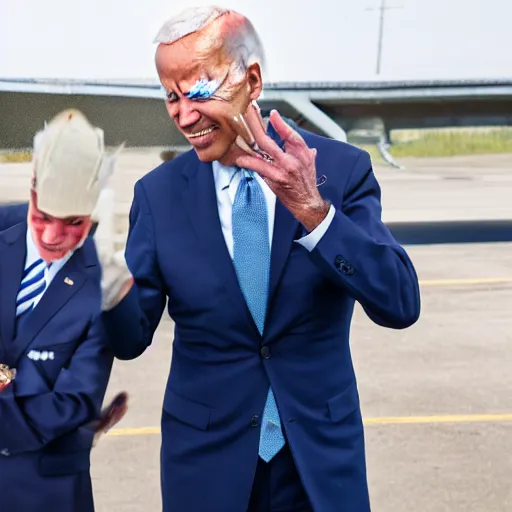 Image similar to A photo of joe biden teams up with a teenage joe biden, perfect faces, 50 mm, award winning photography