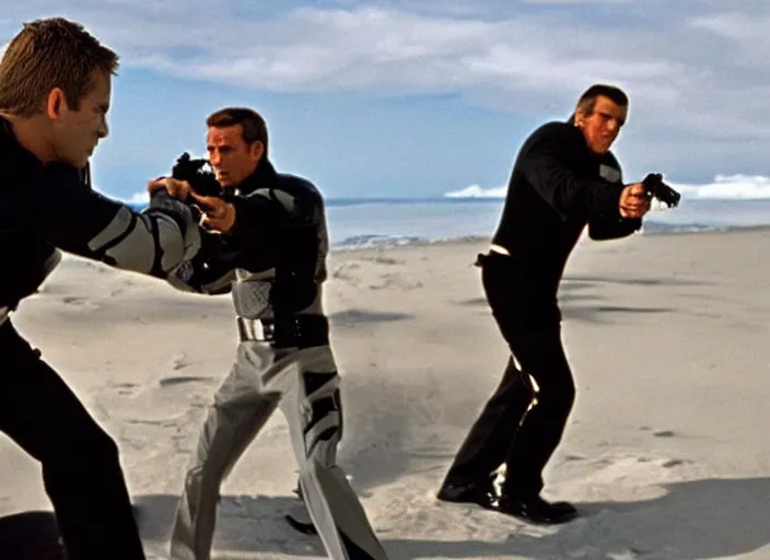 Prompt: scene from the 2 0 0 2 james bond film die another day