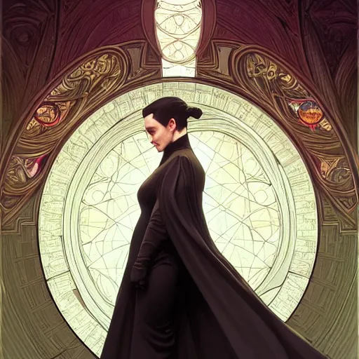 Image similar to trinity from the matrix, intricate, elegant, highly detailed, digital painting, artstation, concept art, smooth, sharp focus, illustration, art by artgerm and greg rutkowski and alphonse mucha and william - adolphe bouguereau