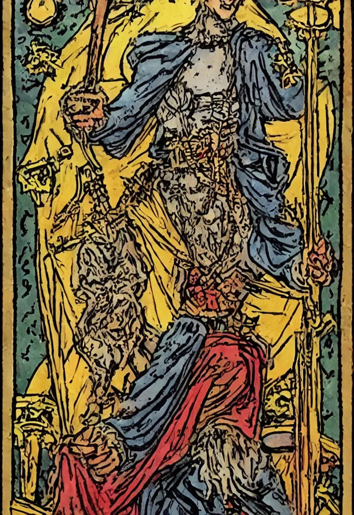 Image similar to Geoffrey Hintonas tarot Hierophant