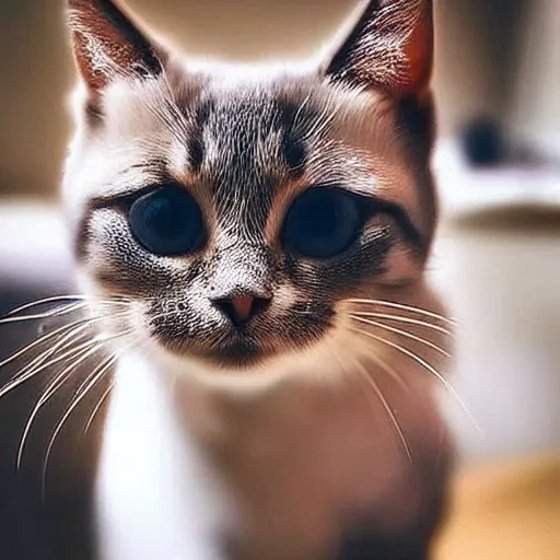 Prompt: a beautiful photo of a cute cat, very nice and cute, trending on instagram