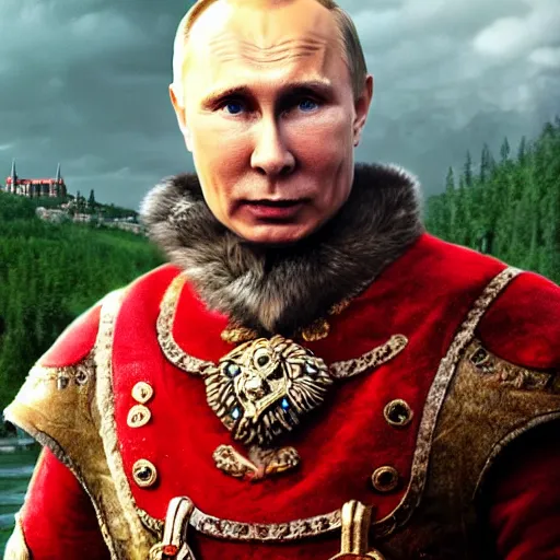 Image similar to Vlamdir Putin as Homelander from the show boys, 8k Hyper-realistic