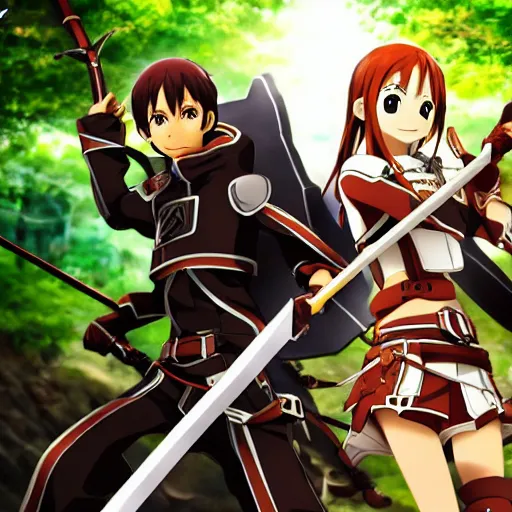 Sword Art Online, sword, landscape, realistic