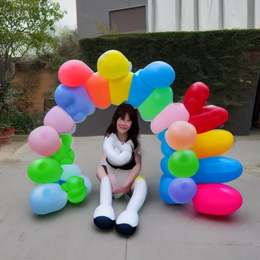 Image similar to balloon cat, inflatable cat, rubber cat, latex cat, vinyl cat, plastic cat, elastic cat