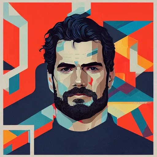 Image similar to Henry Cavill profile picture by Sachin Teng, asymmetrical, Organic Painting, Matte Painting, geometric shapes, hard edges, graffiti, street art:2 by Sachin Teng:4