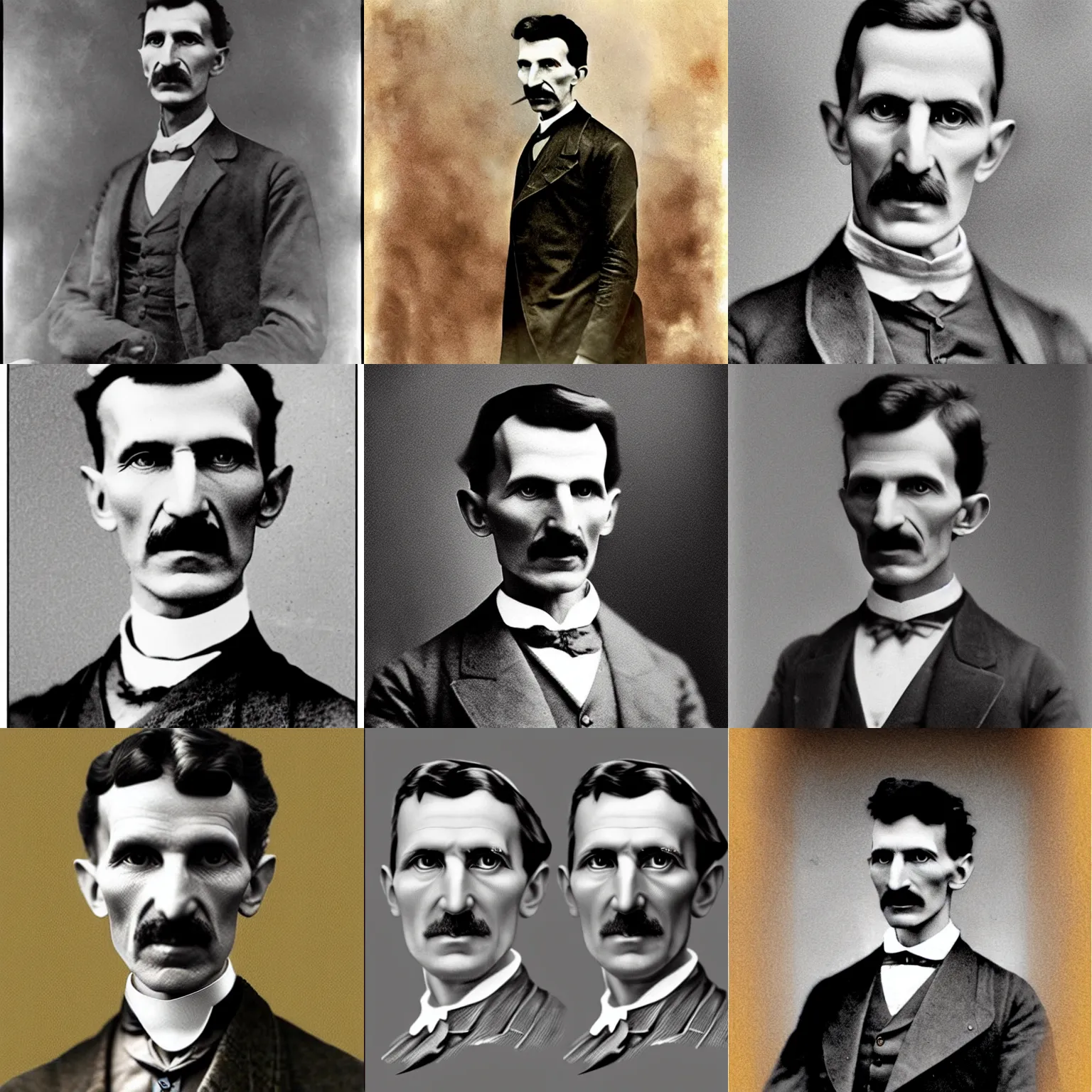 Prompt: ai feature ( colorization ) : nikola tesla