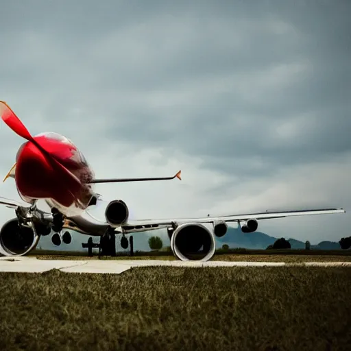 Image similar to plane made from cheese, photography