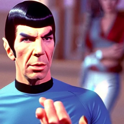 Image similar to A still of Spock in Grease (1978)