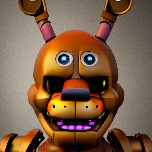 KREA - horror animatronic from fnaf, 8 k, super detailed, octane render,  vfx, super realistic, unreal engine 5