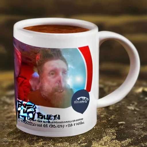 Prompt: award-winning photo of a mug made of pure energy