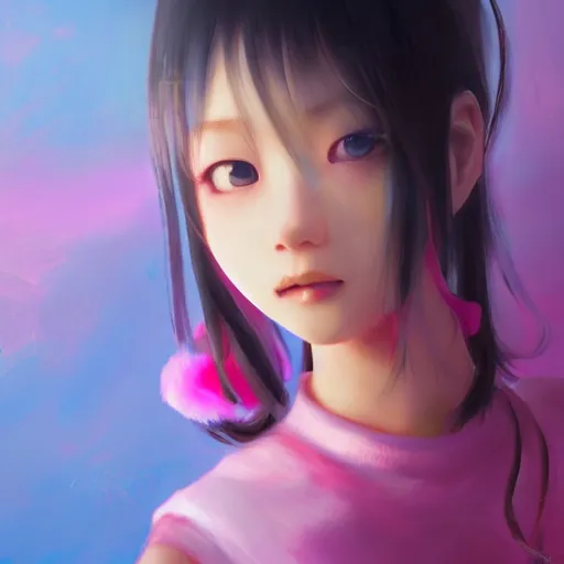 Prompt: 3d infrared octane render concept painting art by D. Jun, by Mo Xiang Tong Xiu, by Igarashi Daisuke, cute beauty minimalist portrait anime school girl under dark pink and blue water. beautiful and cutest face. dramatic deep light, trending on artstation, oil painting brush