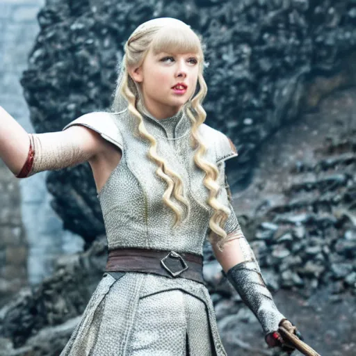 Prompt: still of taylor swift in game of thrones