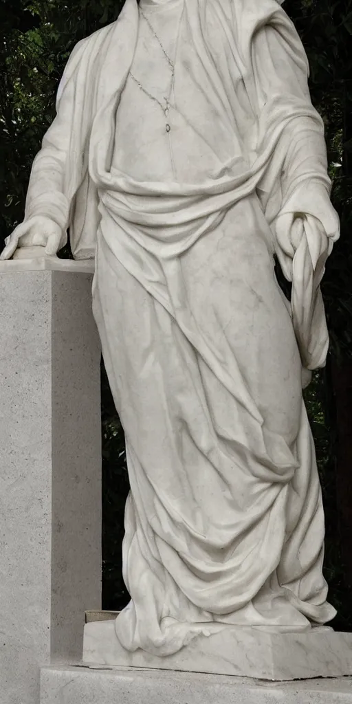 Prompt: beautiful marble statue of Nicolas Cage