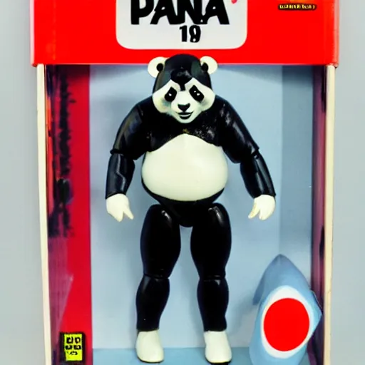 Image similar to panda as a 1 9 8 0 s kenner action figure