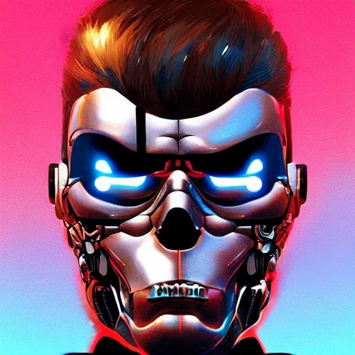 Image similar to face icon stylized minimalist terminator genysis, loftis, cory behance hd by jesper ejsing, by rhads, makoto shinkai and lois van baarle, ilya kuvshinov, rossdraws global illumination