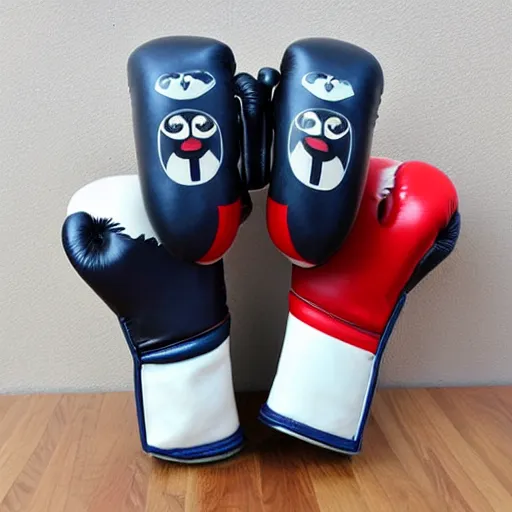 Image similar to impossibly cute kawaii raccoon waring boxing gloves