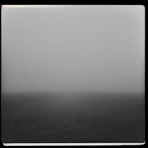 Image similar to you are alone at the end of the time, desolation, polaroid, empty, foggy