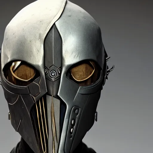 Prompt: corvo attano's mask from dishonored, highly detailed, artstation, behance, deviantart trending, beauitful, smooth, focus, octane render