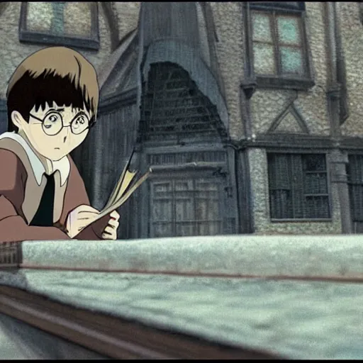 Prompt: A still of harry potter in Spirited Away (2001)