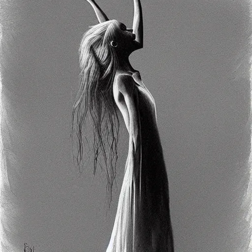 Prompt: beautiful ballerina inspired by giger, zdzislaw beksinski, cam de leon, and the art of stephen gammell